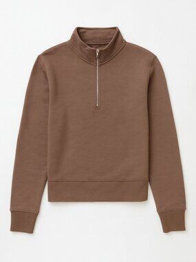 Half Zip Sweatshirt in Brown for Women